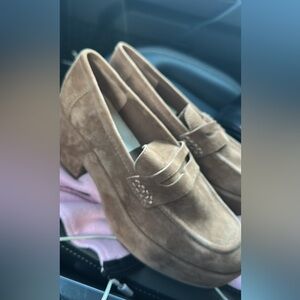 Dolce Vita Brown Suede Platform Loafers